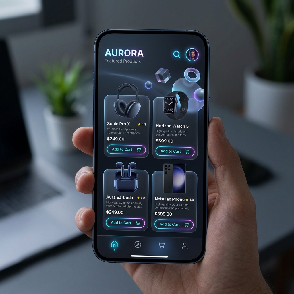 Mobile responsiveness showcase mockup